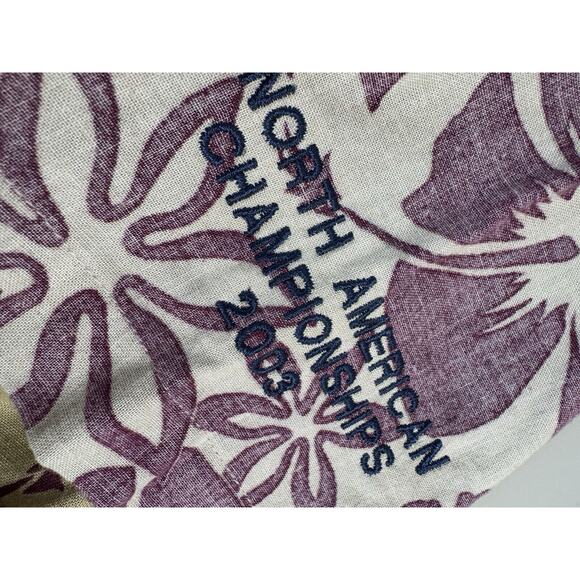 VTG 2003 OP Hawaiian Aloha Shirt XL Red USA Sailing Regatta Tropical Floral Y2K - Picture 6 of 13